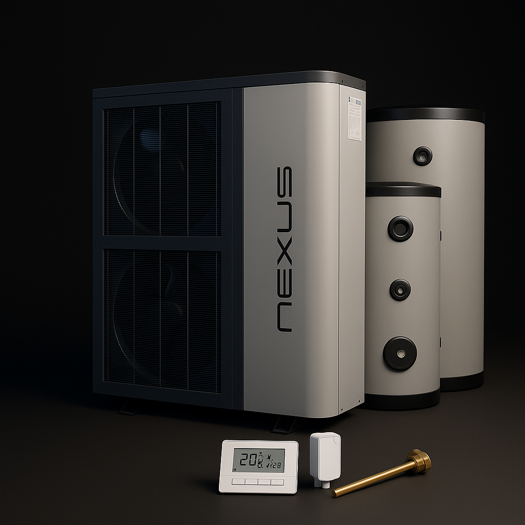 Ein Bild einer Luft/Luft Luft/Wasser Wärmepumpe für den privaten und gewerblichen Gebrauch